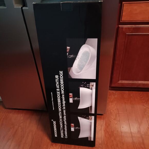 WOODBRIDGE F0001BN Freestanding Tub Filler with Hand Shower Brushed Nickel - Picture 7 of 8